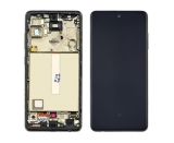 LCD Samsung A52 4G (A525) / A526 5G с черным тачскрином + серая корпусная рамка FULL SIZE OLED (M)