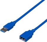 Кабель USB 3.0 папа/мама (AM/AF) 0,5м синий
