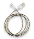 Usb-cable Micro USB 4you Vazi (2000mah, метал, 90град, стальной)  "Акционная цена"