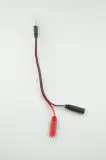 Аудіо кабель 3,5mm тато / 2 * 3,5 мм мама 0.2m чорно / червоний
