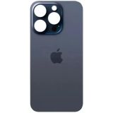 Заднє скло корпусу iPhone 15 Pro (big hole) Blue Titanium (Х) 8000844Bl