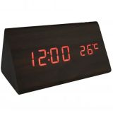 Настольные часы VST-861-1 (красная подсветка, от сети) Black