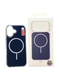 Чехол iPhone 17ProMax Silicon Clear case with Magsafe Navy blue