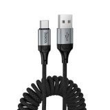 Usb-cable Type-C HOCO X121 1.5m (круглый) Black