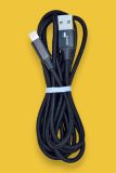 Usb-cable Micro USB 4you Rido Fast Charge ( 2.1A, круглий, тканина, чорний, 2М ) 