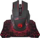 Мышь проводная MARVO G909L+G1 (игровая, Led,+коврик) Black