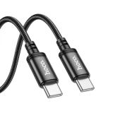 Cable Type-C/Type-C HOCO X91 60W 3m (круглий,тканинний) Black