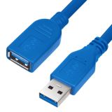 Кабель USB 3.0 тато/мама (AM/AF) 3м синій