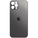 Заднє скло корпусу iPhone 12 Pro Graphite (big hole) (темно-сіре) (Х) 8000831B