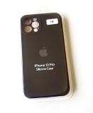 Чехол iPhone 12 Silicon Case original FULL Camera №18 black (4you)