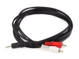 Кабель 3.5mm папа/2RCA папа 1.5m черный
