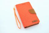 Чехол-книжка 4you Canvas 4,5"- 4,8" orange/brown универсальная ТОП Продаж! "Акционная цена"