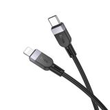 Cable Type-C/iPhone 5 HOCO X109 27W 1m (круглий) Black
