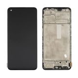 LCD Oppo A74 (4G) с чёрным тачскрином + корпусная рамка IPS (М) 