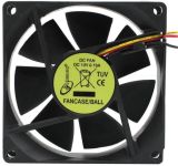 Вентилятор Gembird Fancase/ball для корпуса, 3-pin mini разъем, с шарикоподшипником, 80x80мм