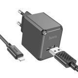 СЗУ-USB HOCO CS11A 1 Usb + кабель Lightning Black( блістер)