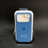 Чохол iPhone 17Pro Silicon Case original FULL №42 capri blue (4you)