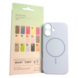 Чохол iPhone 17 Silicon BEATS with MagSafe №1 light blue