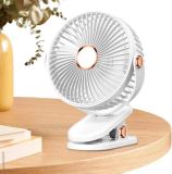 Вентилятор настільний CLAMP FAN MST-A2 White (на прищіпці, АКБ,3 режиму,5 швидкостей,360°, Type-C)