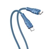Cable Type-C/Type-C HOCO X67 60W 1m (круглый) Blue