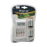 Зарядний JB-212 ART 0131 (для AA-ААА, з 4 АКБ AA 4500mAh у комплекті) White