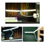 LED настільна USB лампа гнучка, подвійна, 1 акумулятор + прищіпкою біла (М) - Ціна Тижня!
