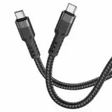 Cable Type-C / Type-C HOCO U110 60W 1.2m ( круглий, тканевий ) Black