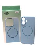 Чохол iPhone 16 Silicon BEATS with MagSafe №1 Light blue
