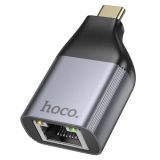 Перехідник HOCO UA35 Type-C-RJ45 Grey