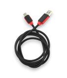 Usb-cable Type-C 4you Niagara ( 2.1A, чорний, 1.2м ) 