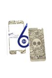 Защитное стекло iPhone 6 COLORFUL Silver (2pcs) гравировка skull "Акционная цена"