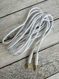 Аудіо кабель 3,5mm / 3,5mm AUX 2m (круглий, тех. пакет) White 