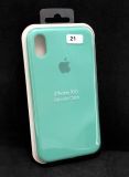 Чехол iPhone XR Silicon Case original FULL №21 azure (4you) "Акционная цена"
