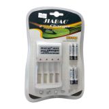 Зарядний JB-212 ART 0130 (для AA-ААА, з 4 АКБ AAA 2500mAh у комплекті) White