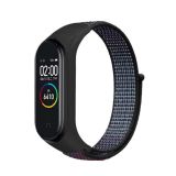 Ремешок на браслет фитнес Xiaomi mi band 3/4 Velcro Black/blue