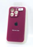 Чехол iPhone 12ProMax Silicon Case original FULL Camera №63 burgundy (4you)