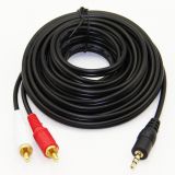 Кабель 3.5mm папа/2RCA папа 10m черный