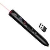 Презентер с лазерной указкой Hoco GM203 (беспроводной USB-приемник 2,4 ГГц, LCD, стилус) Black