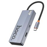 Hub HOCO HB50 (Type C to HDTV+PD+USB 3.0*3) Grey