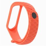 Ремінець на браслет фітнес Xiaomi mi band 3/4/5 Ромб Orange