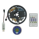 LED зірка USB RGB 5V,IP20,10 смуг по 0,5м (5м), з Bluetooth та пультом, на самокл (М) - Ціна Тижня!