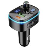 FM модулятор HOCO E62 QC3.0.PD20W (Blueutooth 5.0, MP3,1USB, Type-C, LED) Black