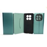 Flip Cover for Xiaomi Redmi Note 14Pro(4G) Fiber Dark green (4you)