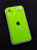 Чохол iPhone 12 Silicon Case original FULL Camera № 53 neon green ( 4you )