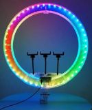 Кольцевая лампа LED LJJ-45 45см 18" RGB (с пультом, три держателя)