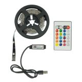 LED лента USB RGB 5V, IP 20, 3м, с Bluetooth и пультом, на самоклейке (М) - Цена Недели!