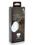 Гарнітура 4you URSA (плоский шнур, sport) black (від10шт - 10%) + Спец Ціна!