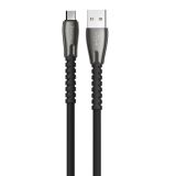 Usb-cable Micro USB HOCO U58 Core 2.4A 1.2m (метал. коннект, плоский) Black