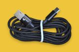 Usb-cable Type-C 4you Rido Fast Charge ( 2.1A, круглий, тканина, чорний, 2М )
