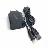 МЗП 4you A12 (1200mAh - 100%, 1 USB, Led підсвічування, Exclusive design) black + iPhone